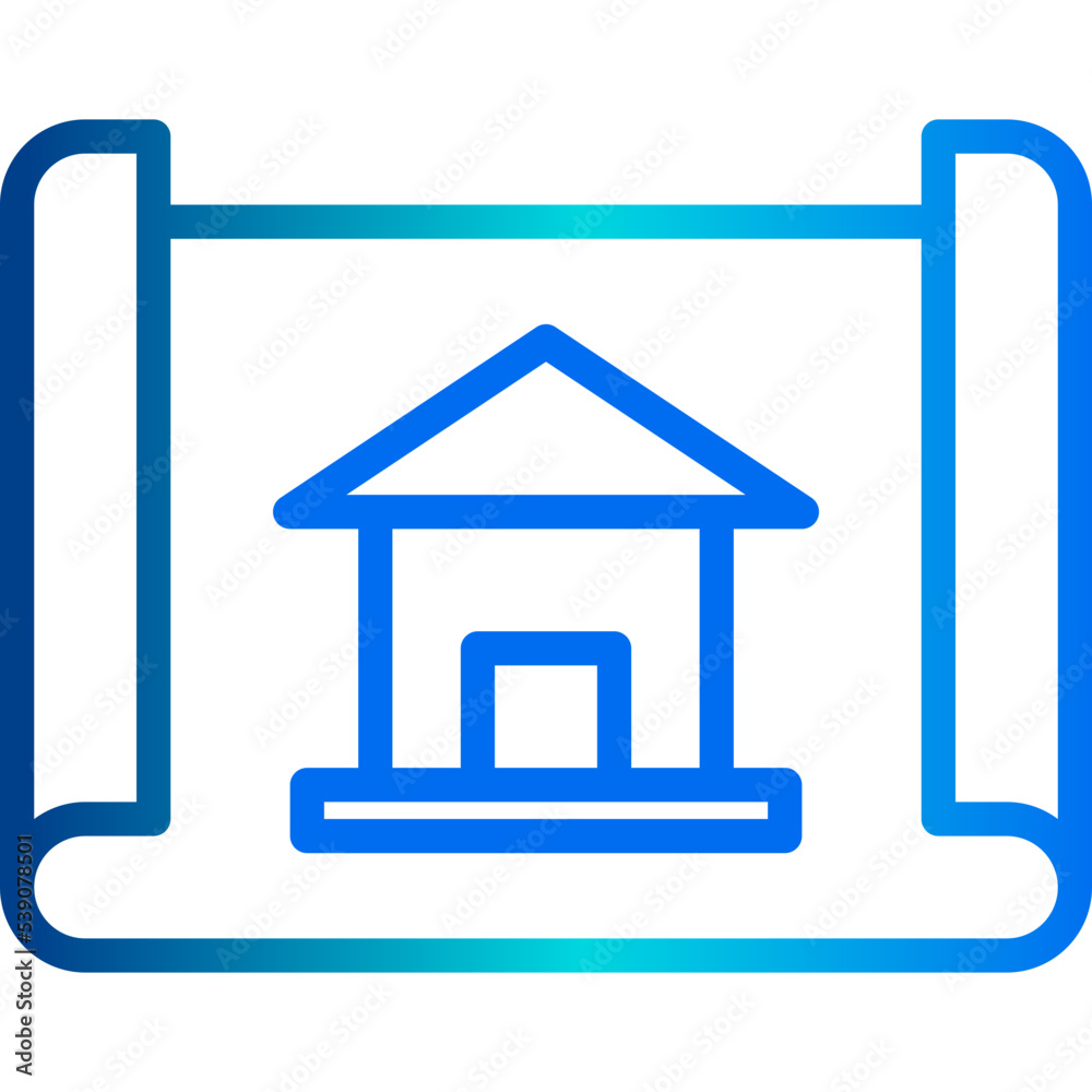 Blueprintstructure outline icon