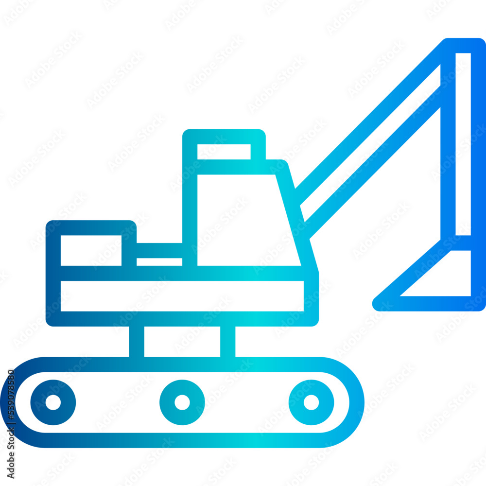 Excavatorstructure outline icon Excavatorstructure outline icon