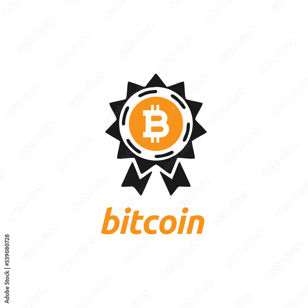 Fototapeta premium Bitcoin logo icon graphic element