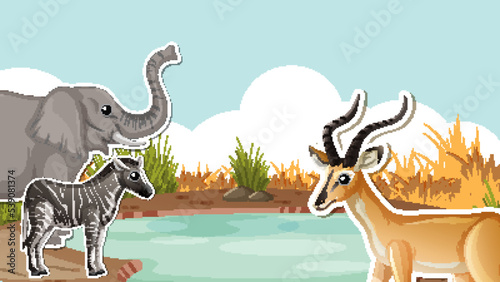 Thumbnail design with wild animals © blueringmedia