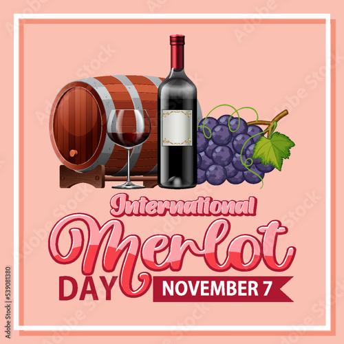 International merlot day poster design