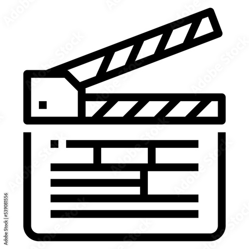 Clapperboard Outline icon