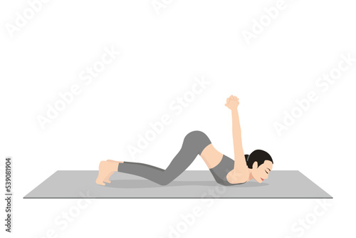 Eight Limbed Pose Bound Hands, Ashtangasana Baddha Hasta