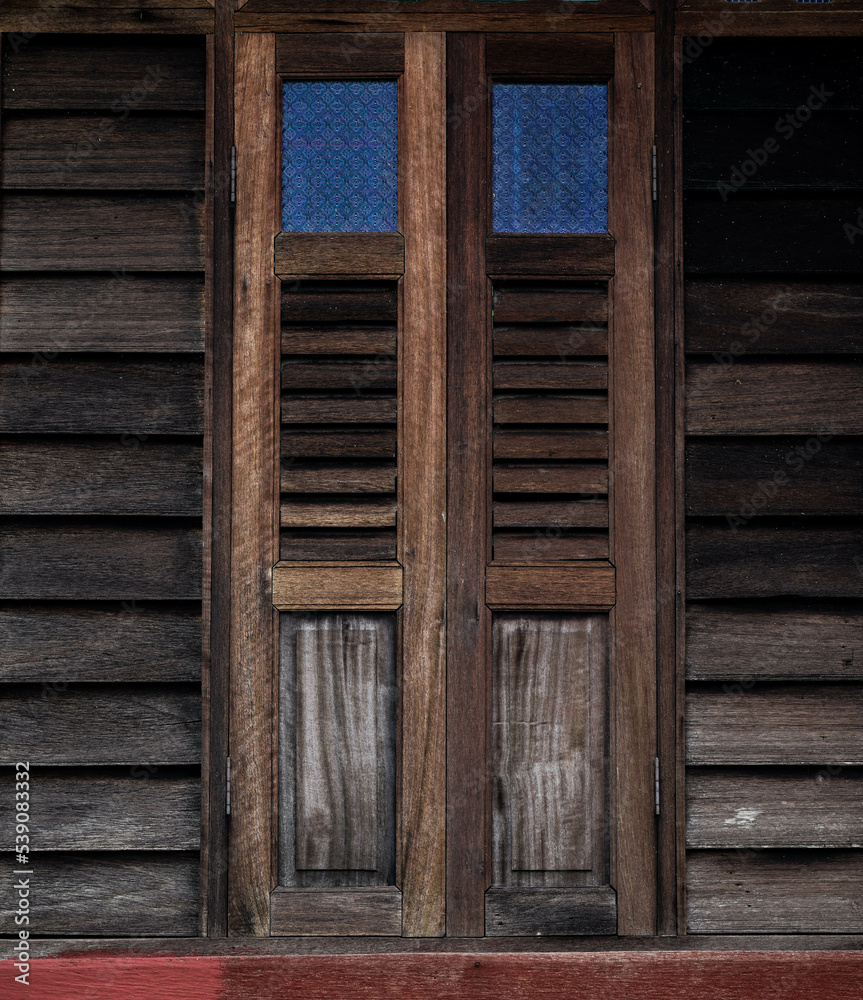 old and dirty classic wooden window