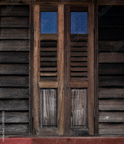 old and dirty classic wooden window