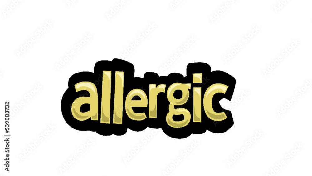 White screen animation video written ALLERGIC
White screen animation video written ALLERGIC