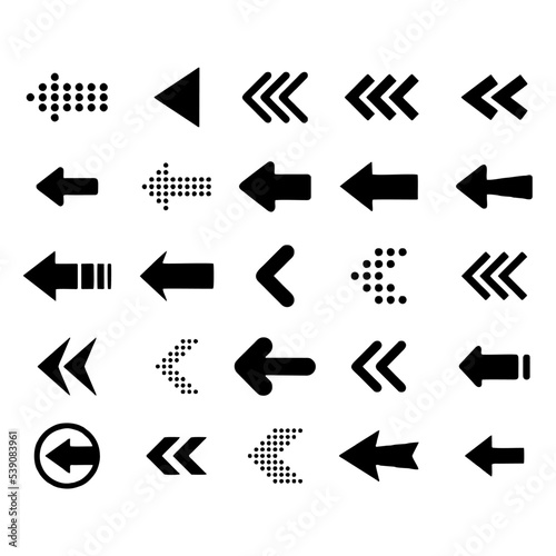 set of arrow icons  objects  direction