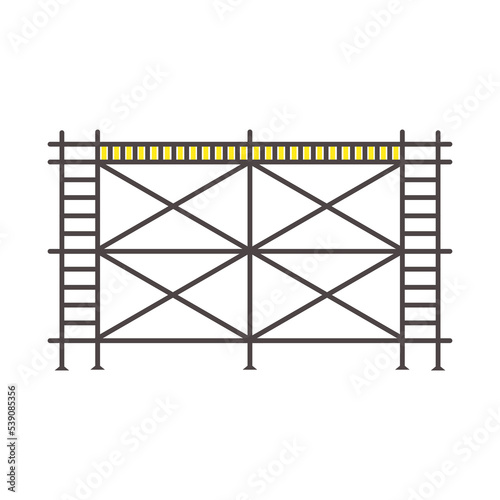 Scaffolding construction  flat line icon vector.