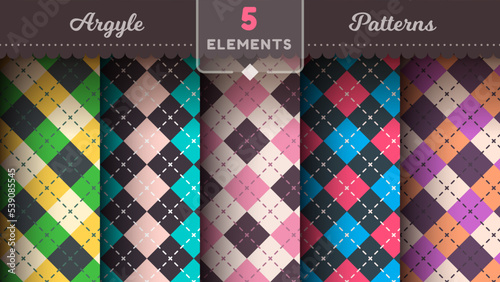Argyle Seamless Pattern, Fabric Texture Background, Textile Wallpaper