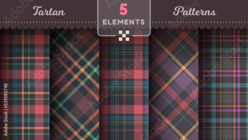 Tartan seamless pattern, merry christmas texture, checkered scottish fabric