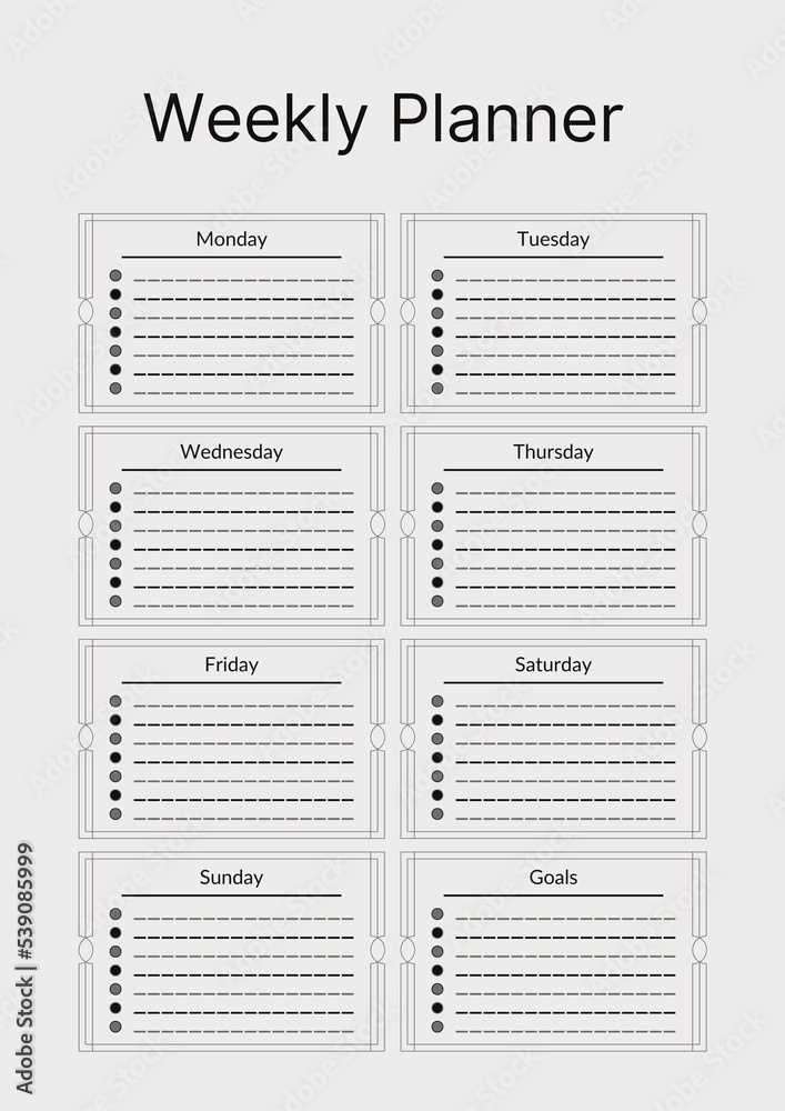 Weekly planner Weekly planner