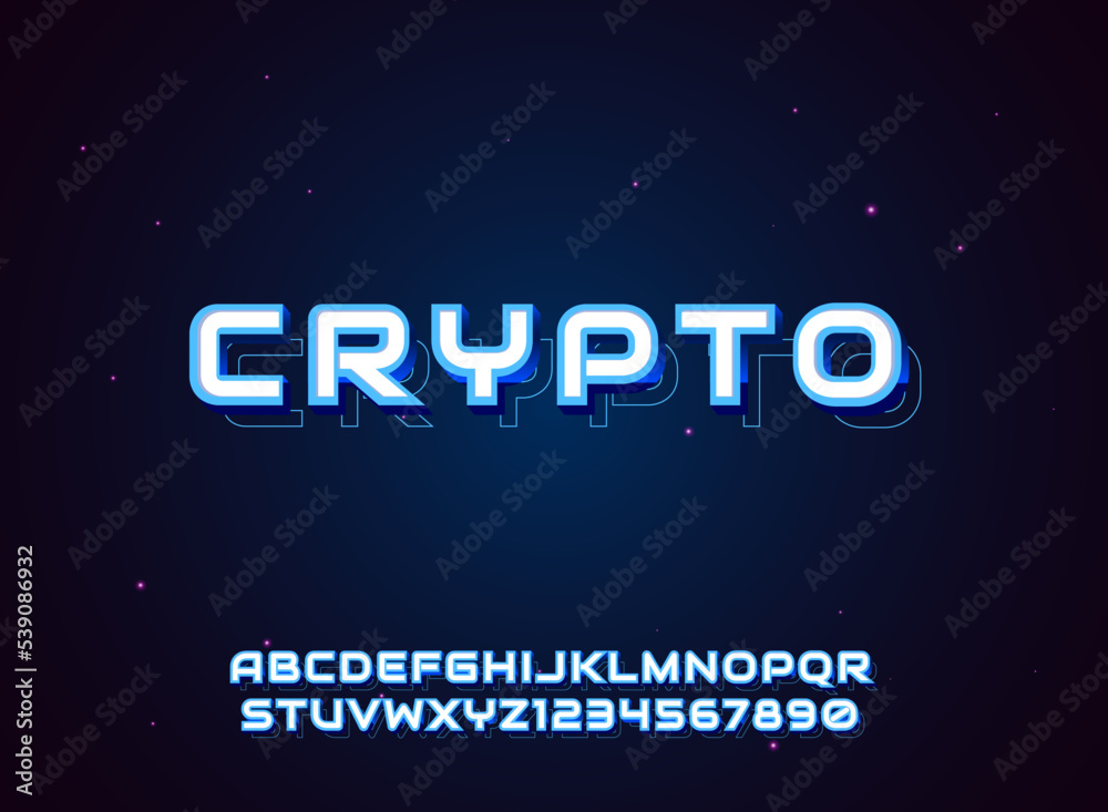 modern 3d crypto with futuristic concept text effect modern 3d crypto with futuristic concept text effect