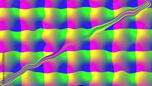 Background of Moving Liquid  mix colour Lines