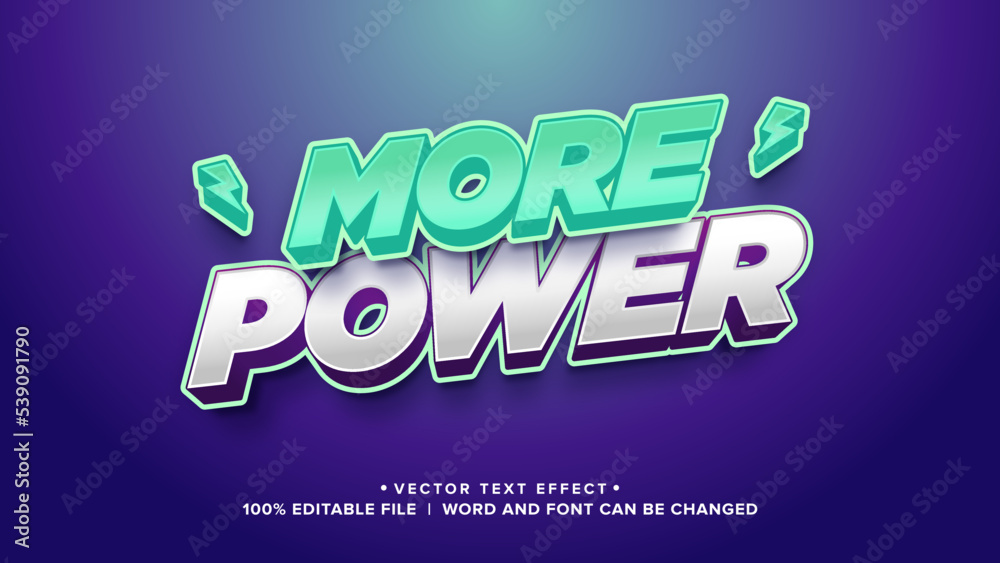 Obraz premium Text Effect green energy, neon color