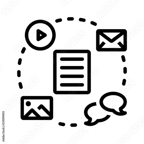 Black line icon for Blogs