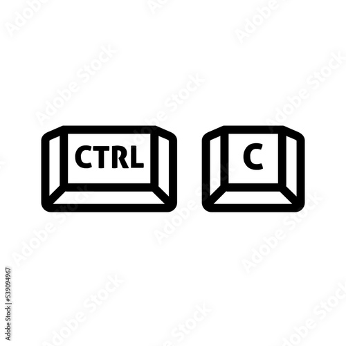 Black line icon for Copy