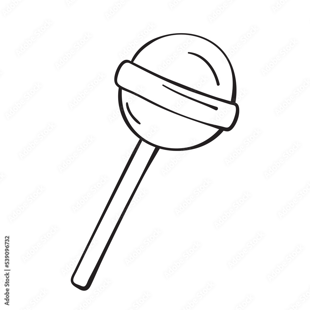 Isolated vector illustration of lollipop. Cute thin line icon for design, cover etc. Isolated vector illustration of lollipop. Cute thin line icon for design, cover etc.