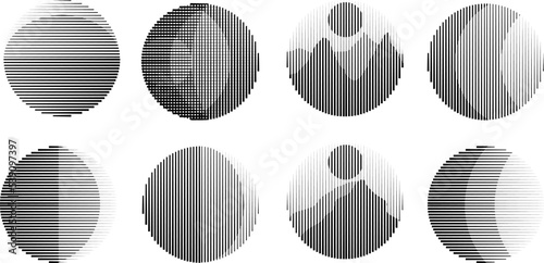 Art composition with lines .Modern art design  .Transition lines .Bauhaus art style .Geometric shape. Wall art .