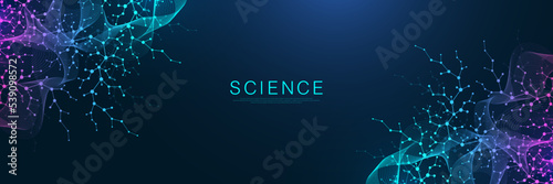 Abstract molecules structure background. Scientific or medical concept. Molecular structures or chemical engineering vector illustration