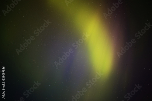 Aurora boealis on night sky in northern Sweden