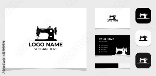 Template Logo Creative Taylor, sewing machine, boutique, fashion, fabric concept. Creative Template with color pallet, visual branding, business card and icon.