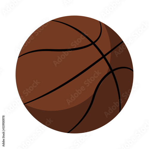 Basketball ball vector illustration in flat color design
