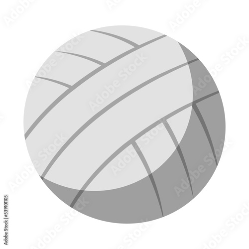 Volleyball ball vector illustration in flat color design