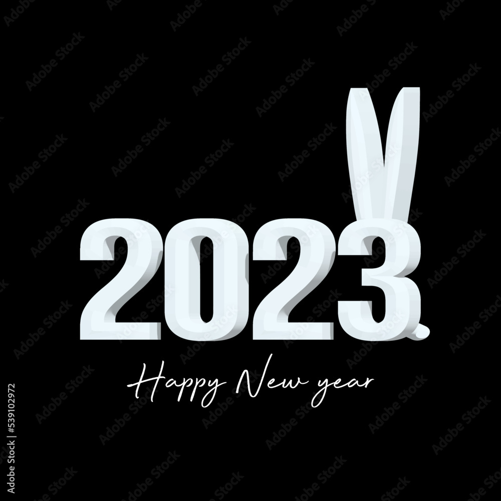 Happy New Year 2023 Calendar Date Illustration With The Symbol Of The happy-new-year-2023-calendar-date-illustration-with-the-symbol-of-the