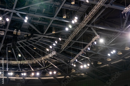 the roof of the stadium before the concert