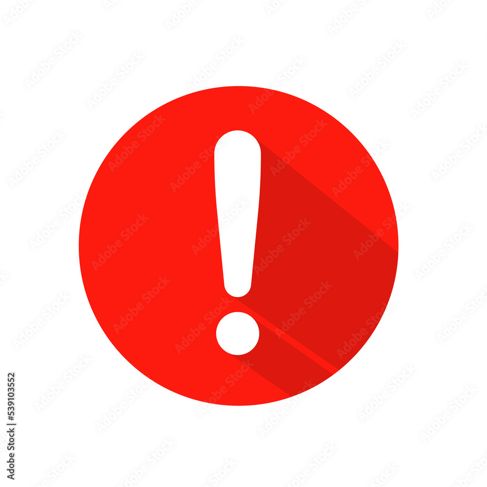 Warning sign on a red background. Vector illustration Warning sign on a red background. Vector illustration