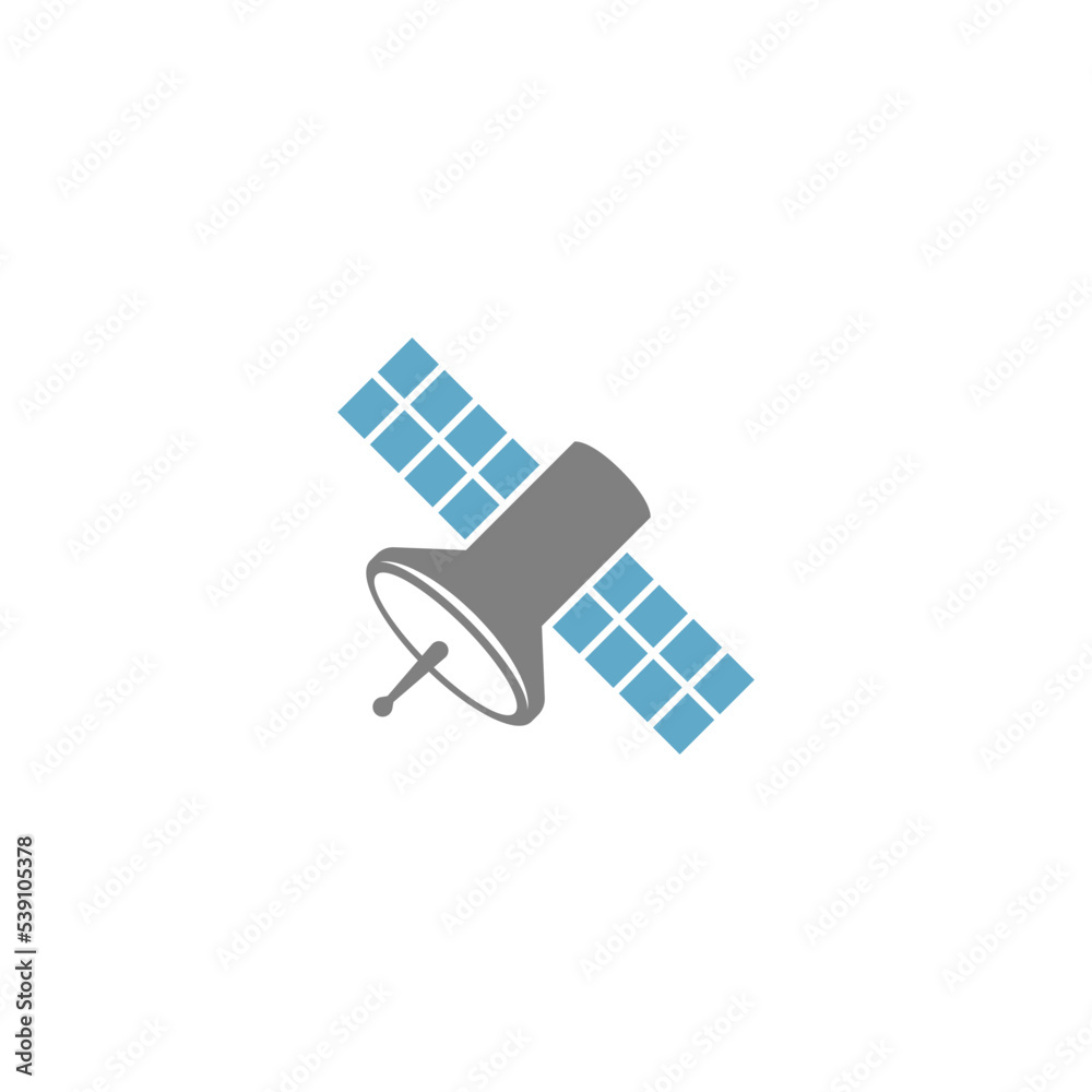 Satellite icon logo design illustration Satellite icon logo design illustration