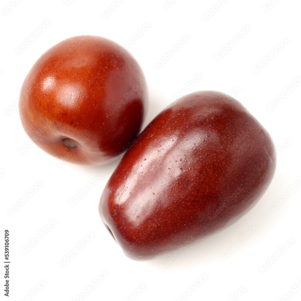 winter jujube on white background winter jujube on white background