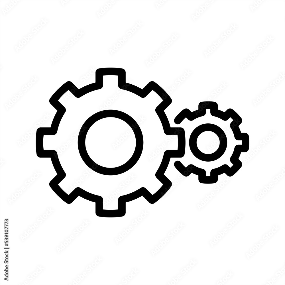 vector illustration setting icon isolated, on a white background. vector illustration setting icon isolated, on a white background.