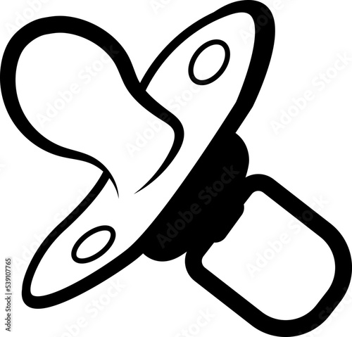 vector image (icon, symbol) of a baby pacifier