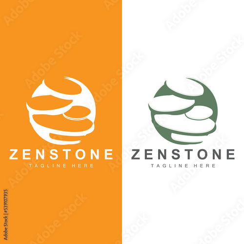 Balance Stone Logo Design, Vector Therapy Stone, Massage Stone, Hot Stone And Zenstone, Product Brand Illustration