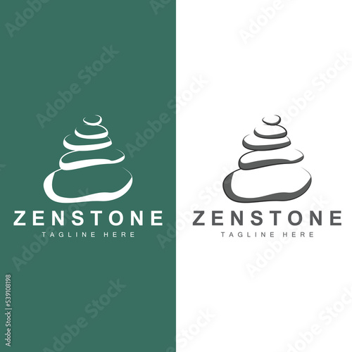 Balance Stone Logo Design, Vector Therapy Stone, Massage Stone, Hot Stone And Zenstone, Product Brand Illustration