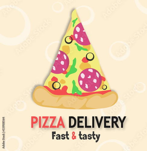 Online delivery service pizza  online order tracking  delivery home and office. Mobile phone. Scooter delivery. Shipping. Vector illustration