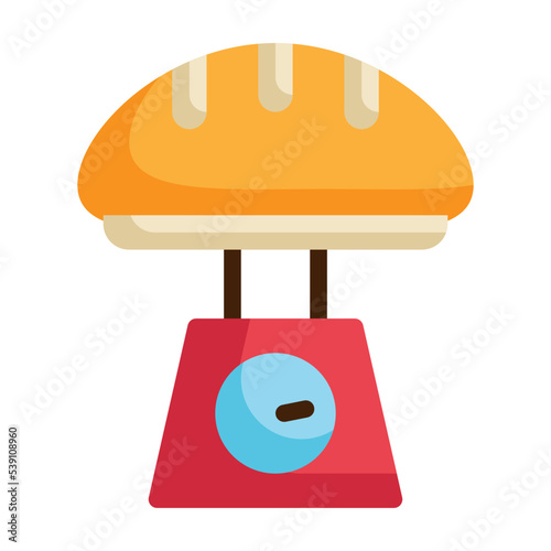 bakery scale weigh kilogram flat icon