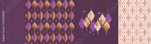 Purple Oriental Xmas, Christmas opulent ornaments