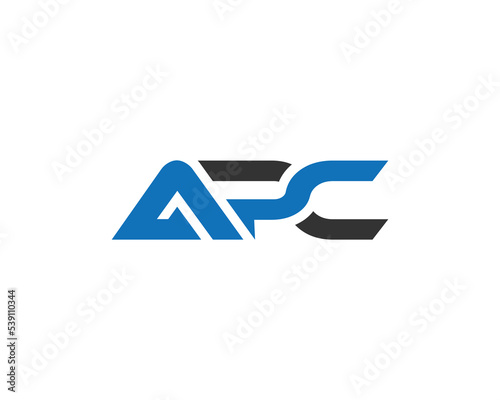 Initials Letter APC Digital Logo Design Inspiration Vector Template. photo