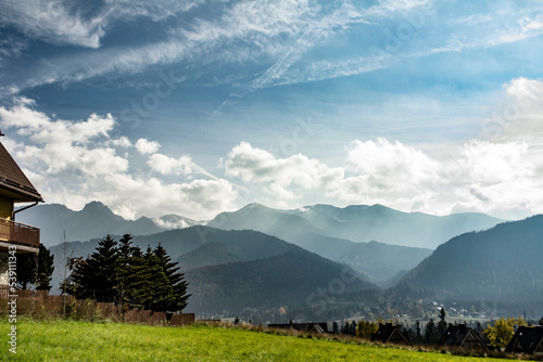 Tatra Mountains  view from Ko  cielisko village  Poland  Tatras