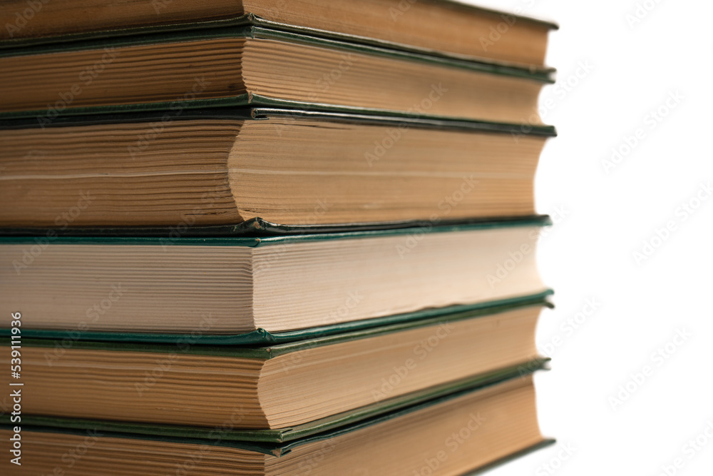 Old books isolated on white background. Old books isolated on white background.
