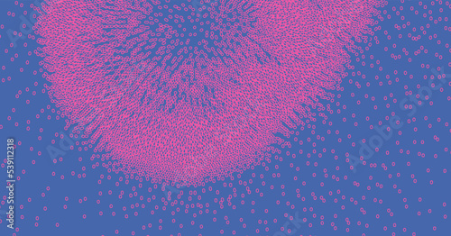 Background for medicine, science, technology or education. Array with dynamic particles. Abstract grid design. Vector illustration with dynamic effect.