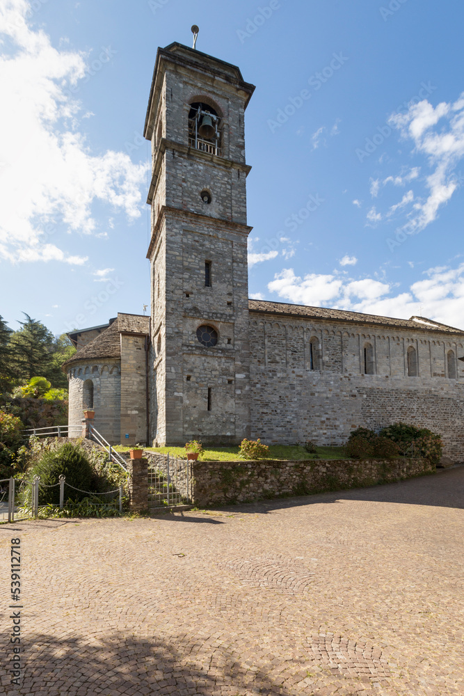 Bell tower of Abazzia di Piona, Italy