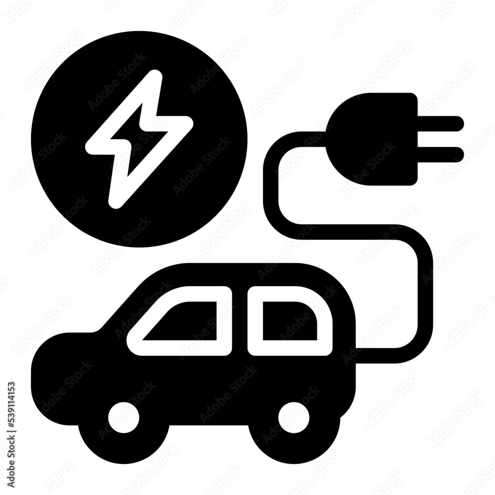 plug charger adapter electric vehicle icon solid glyph plug charger adapter electric vehicle icon solid glyph