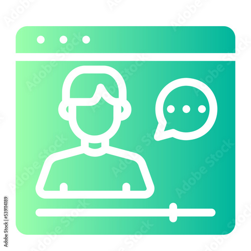vlogger gradient icon