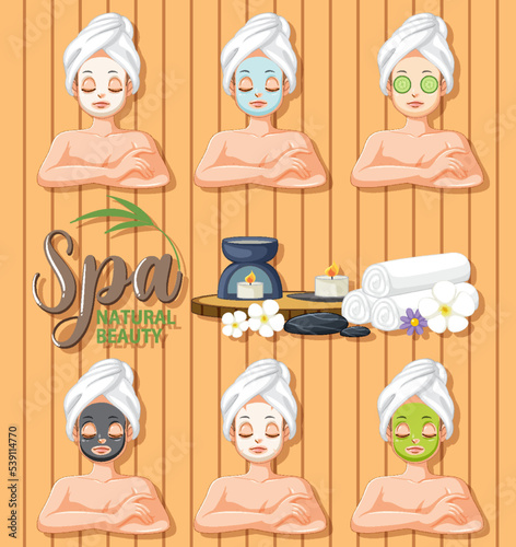 Woman applying facial mask