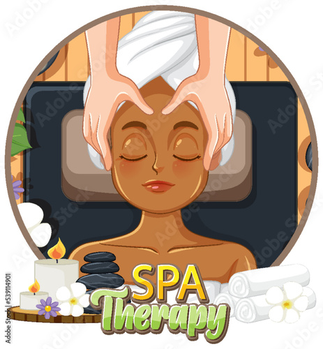 Woman getting facial mask treatment