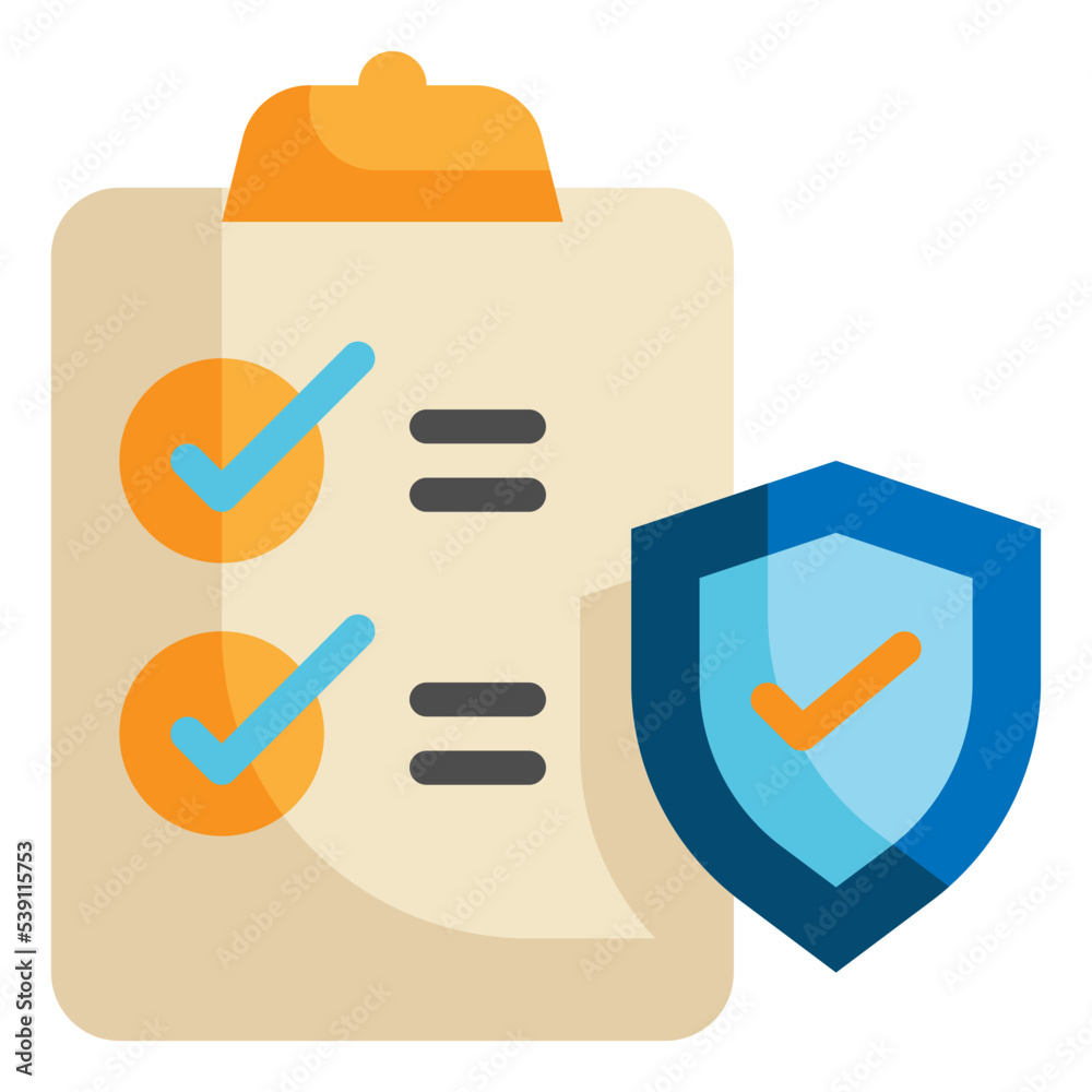 checklist data informaion protection flat icon