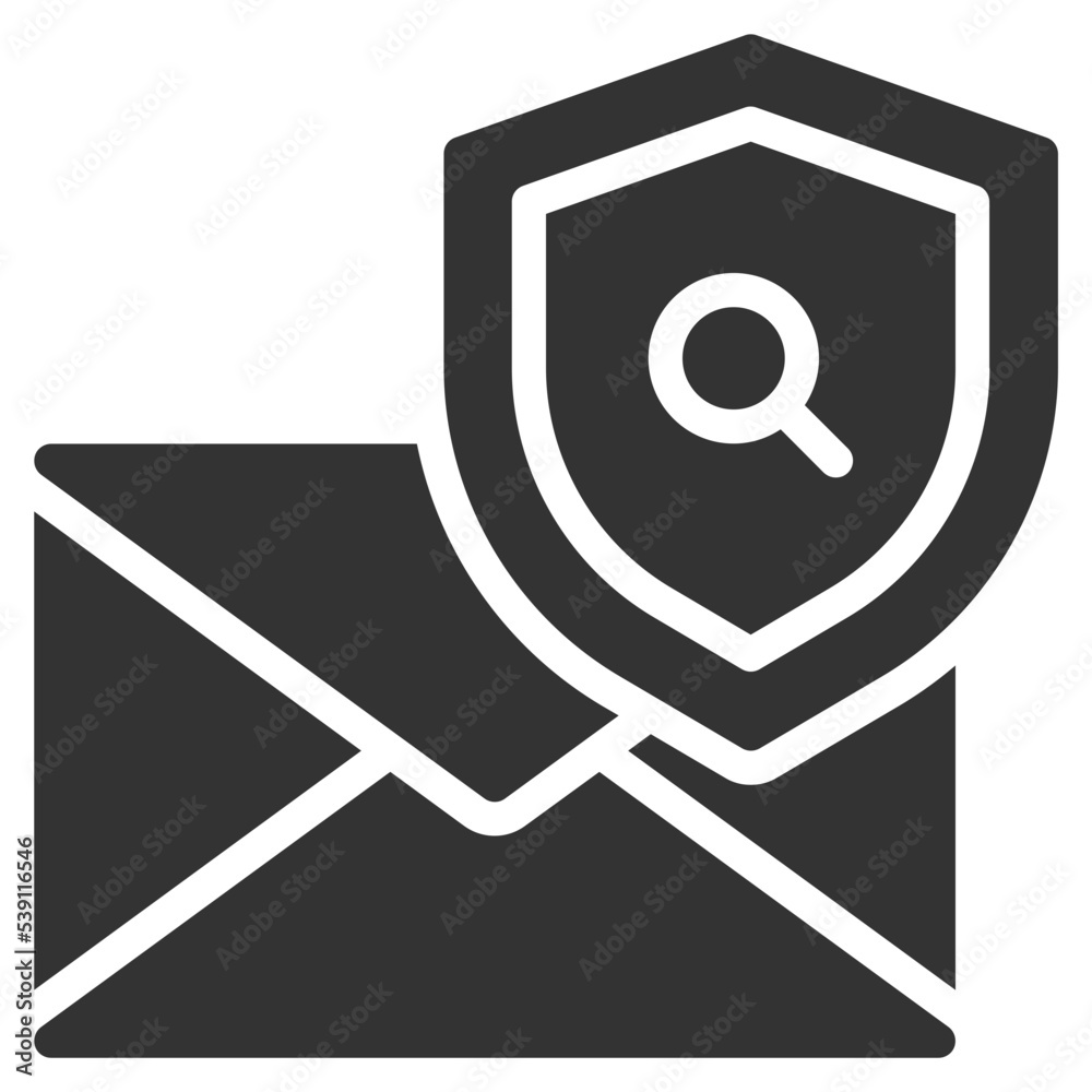 envelope message protection solid glyph icon envelope message protection solid glyph icon